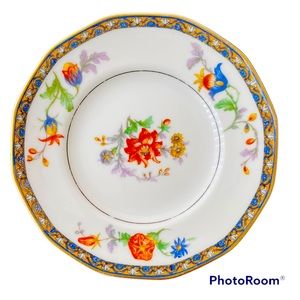 Theodore Haviland Limoges Cluny France Scallop Edge Round Trinket Hanging Plate